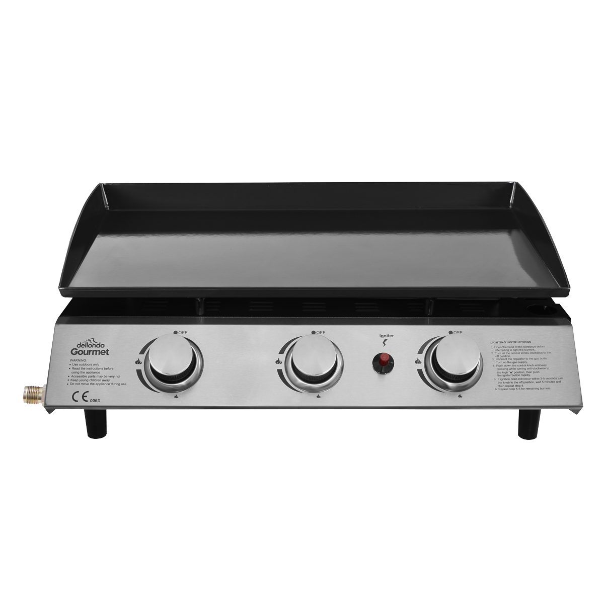 Dellonda DG22 3 Burner Portable Gas Plancha - additional view 7