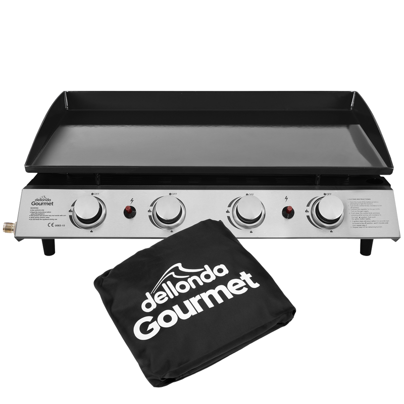Dellonda DG234 4 Burner Portable Gas Plancha & Cover