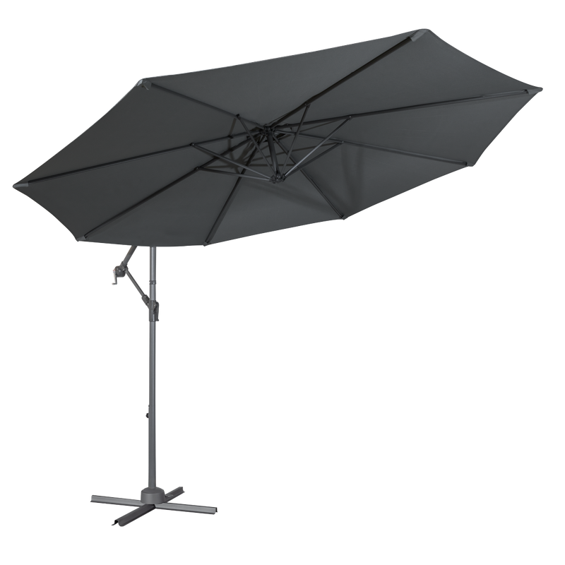 Dellonda DG264 Banana Parasol with Cover 3m - Grey - additional view 7