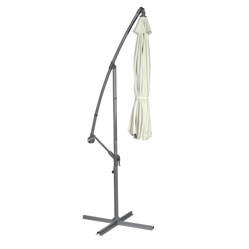 Dellonda DG265 Banana Parasol with Cover 3m - Cream - additional view 2