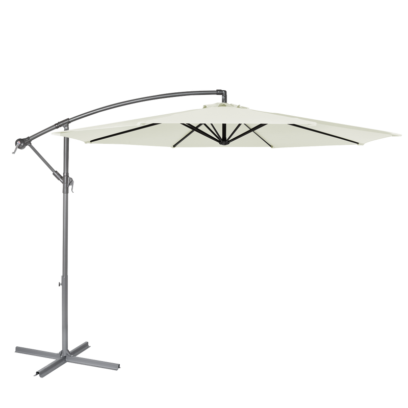 Dellonda DG265 Banana Parasol with Cover 3m - Cream - additional view 16