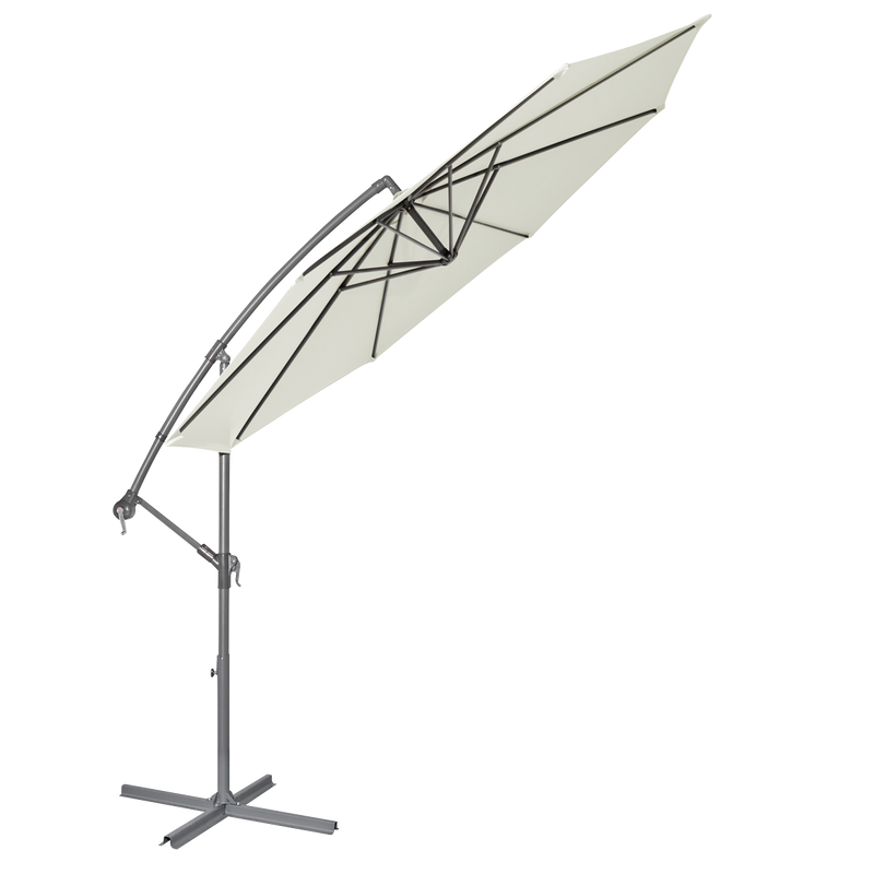 Dellonda DG265 Banana Parasol with Cover 3m - Cream - additional view 3