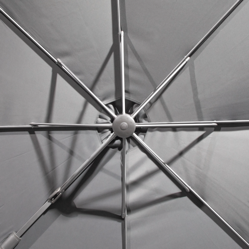 Dellonda DG267 Cantilever Parasol with 360° Rotation, Tilt & Cover 3m - Grey - additional view 16