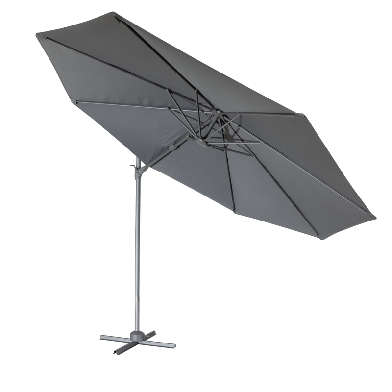 Dellonda DG267 Cantilever Parasol with 360° Rotation, Tilt & Cover 3m - Grey - additional view 3