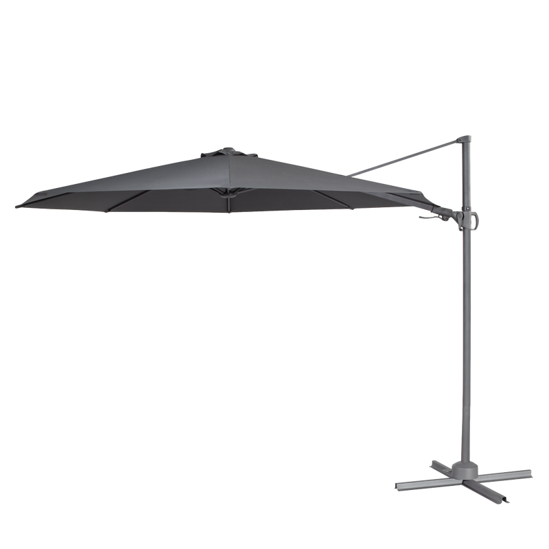 Dellonda DG267 Cantilever Parasol with 360° Rotation, Tilt & Cover 3m - Grey - additional view 5