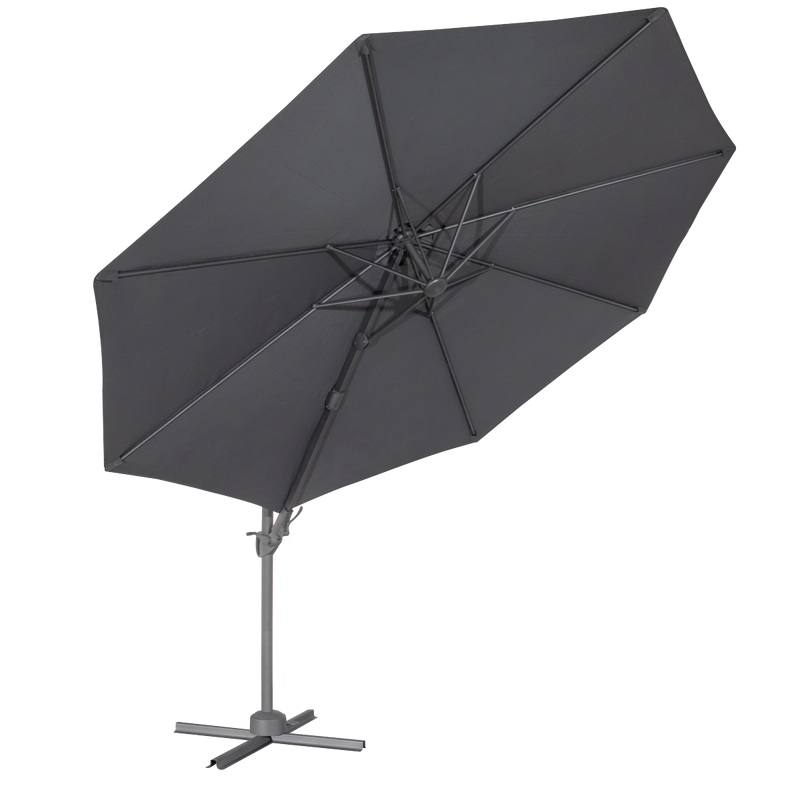 Dellonda DG267 Cantilever Parasol with 360° Rotation, Tilt & Cover 3m - Grey - additional view 9
