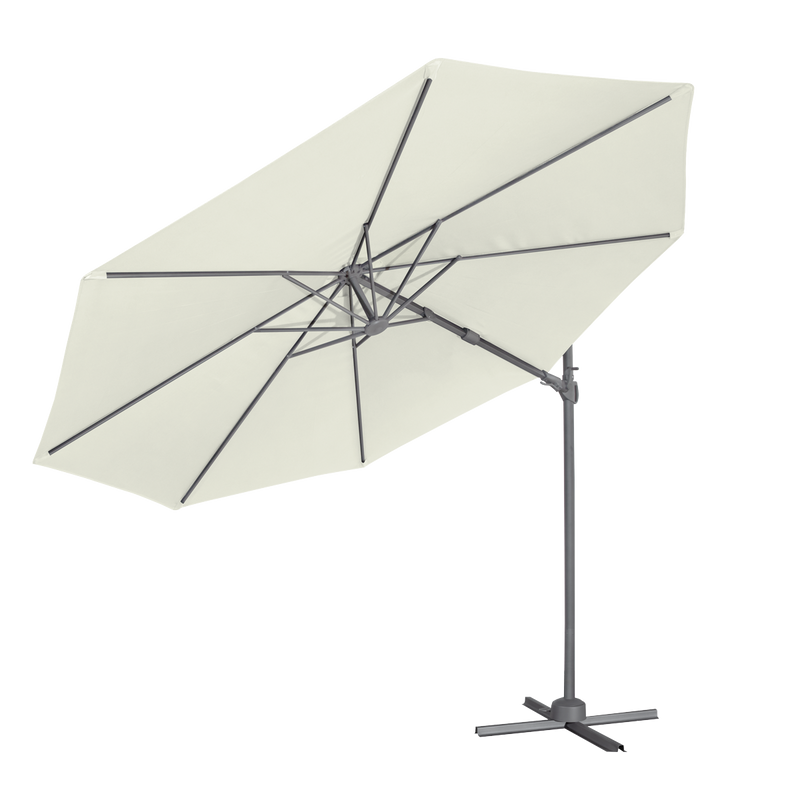 Dellonda DG268 Cantilever Parasol with 360° Rotation, Tilt & Cover 3m - Cream - additional view 11