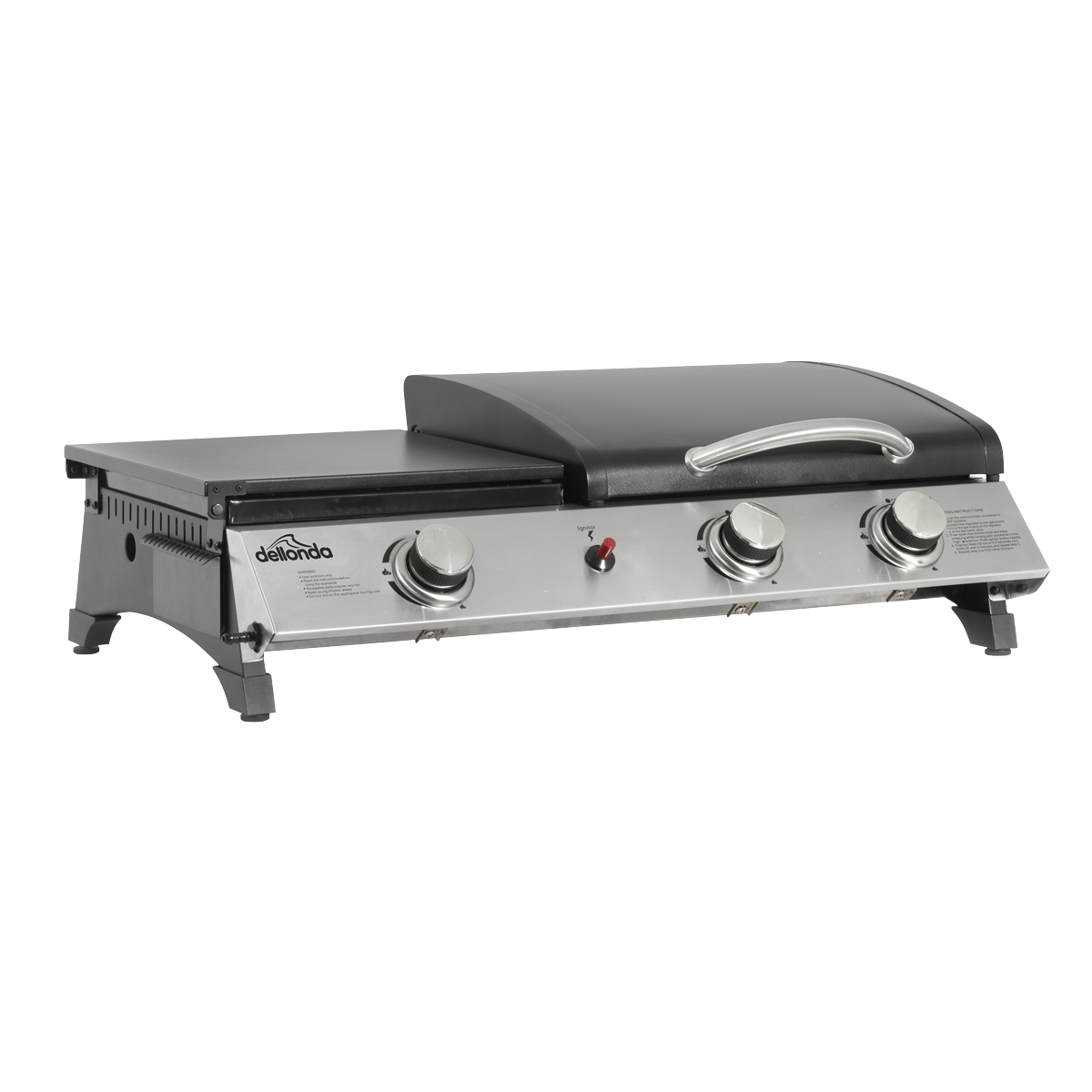 Dellonda DG276 3 Burner Stainless Steel Portable Gas Plancha/Grill 8.5kW - additional view 3