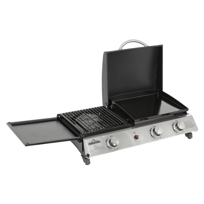 Dellonda DG276 3 Burner Stainless Steel Portable Gas Plancha/Grill 8.5kW - additional view 2