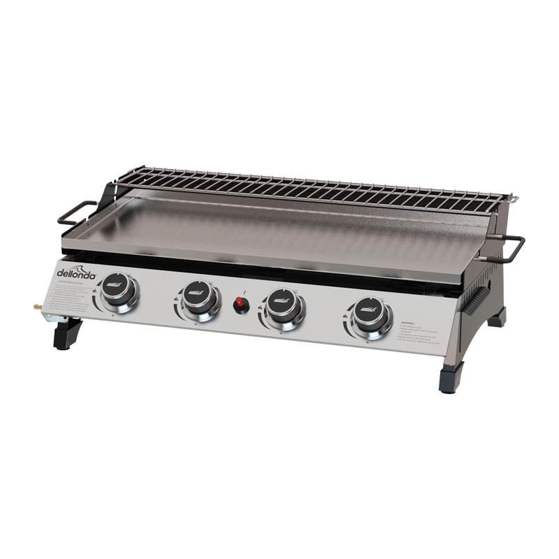 Dellonda DG277 4 Burner Stainless Steel Portable Gas Plancha with Warming Rack 10kW - additional view 7