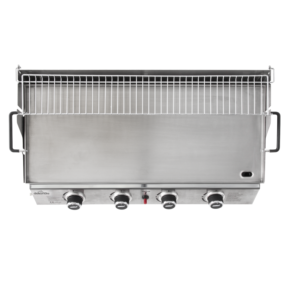 Dellonda DG277 4 Burner Stainless Steel Portable Gas Plancha with Warming Rack 10kW - additional view 2