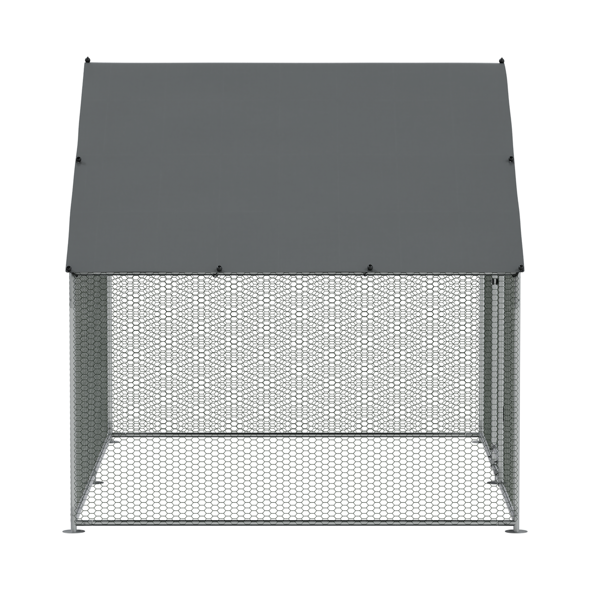 Dellonda DG278 Walk-In Galvanized Steel Chicken Run with Roof Cover & PVC Coated Chicken Wire - additional view 6