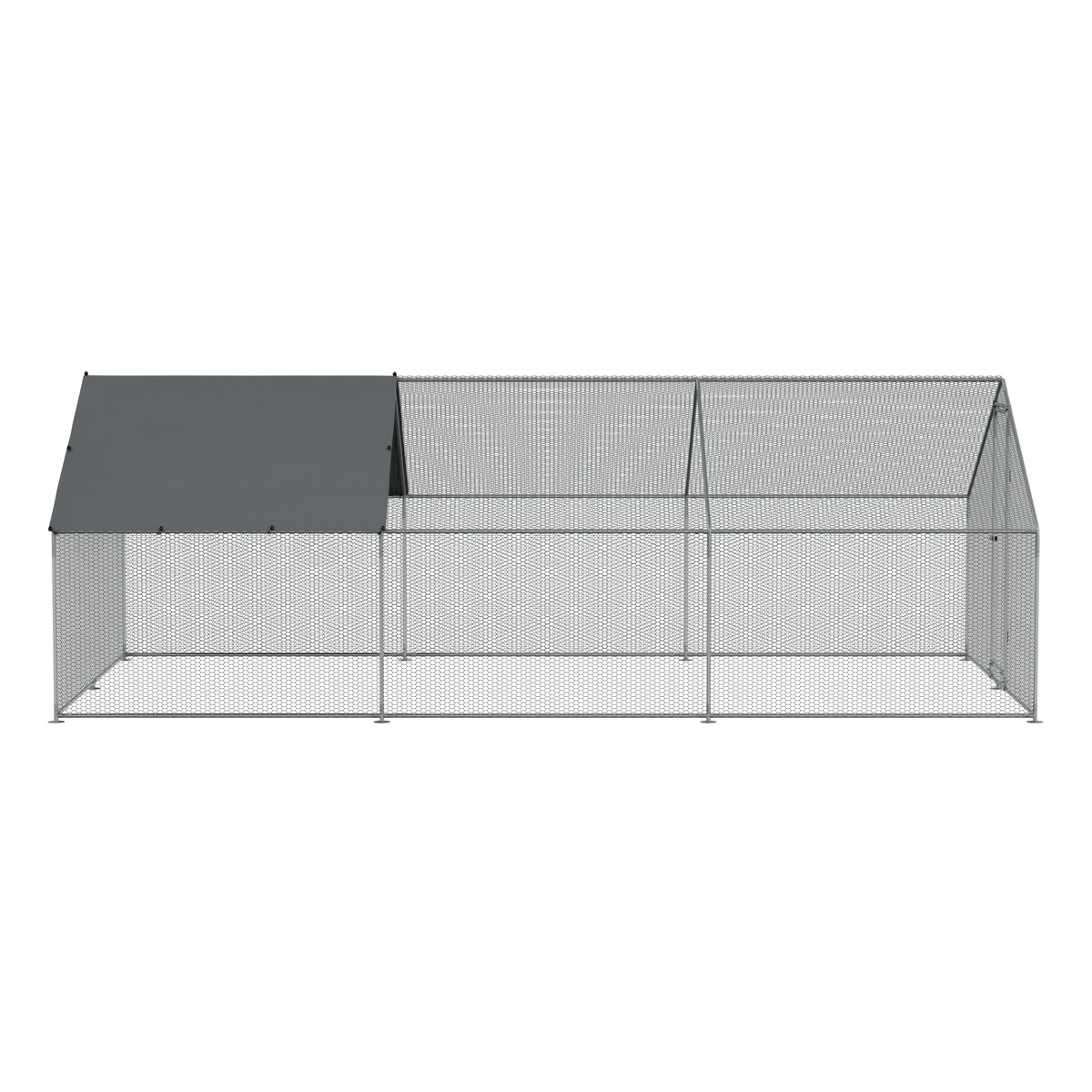 Dellonda DG280 Walk-In Galvanized Steel Chicken Run with Roof Cover & PVC Coated Chicken Wire - additional view 4