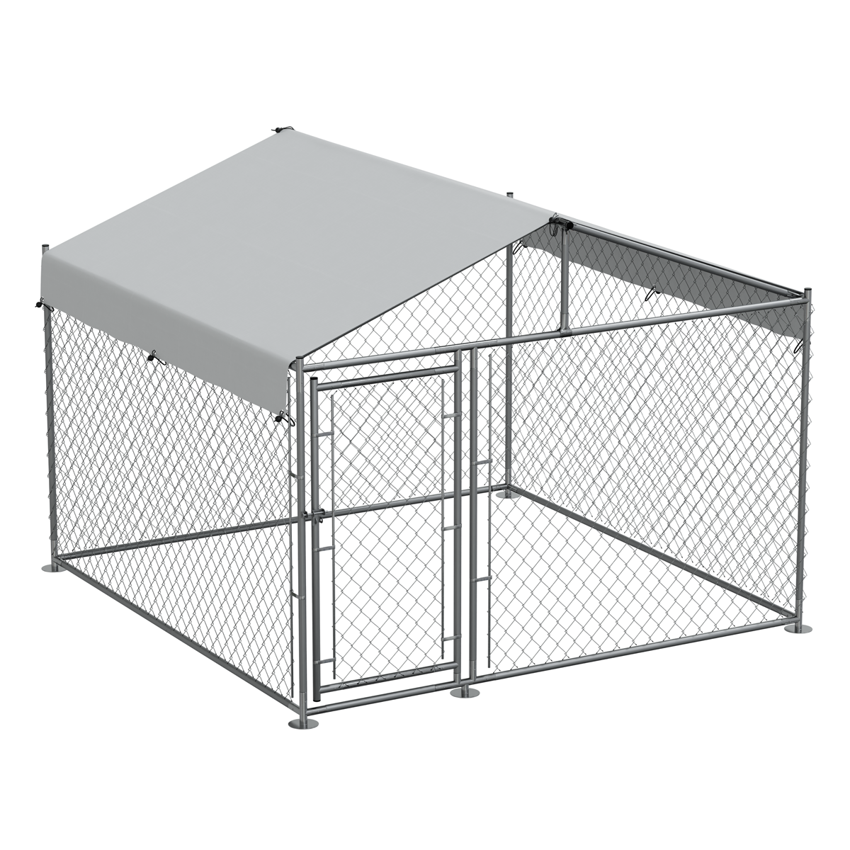 Dellonda DG281 Galvanized Steel Dog Kennel with Roof Cover & Chain Link Fencing - additional view 6