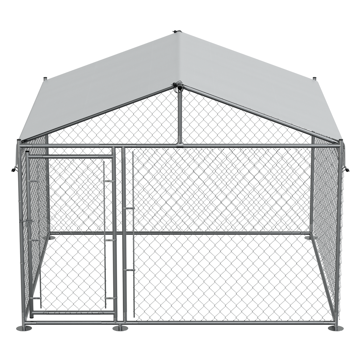 Dellonda DG281 Galvanized Steel Dog Kennel with Roof Cover & Chain Link Fencing - additional view 11