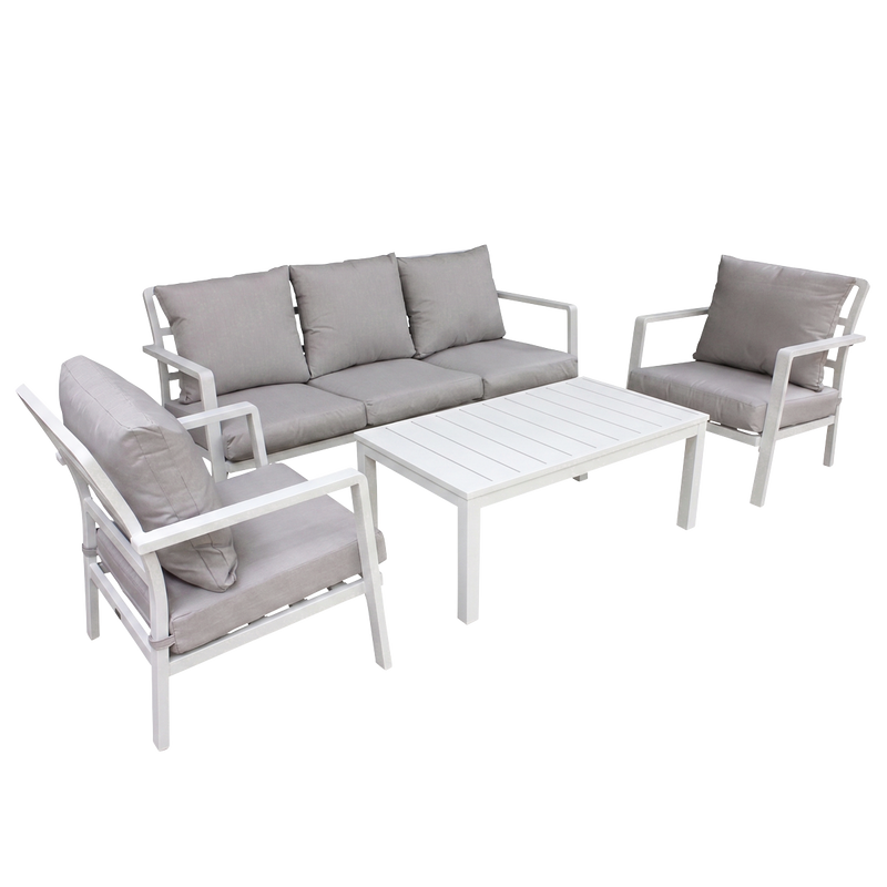 Dellonda DG52 Kyoto Aluminium Outdoor Sofa & Coffee Table Set 4pc - additional view 14