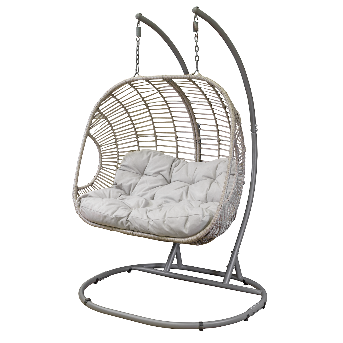 Dellonda DG61 Double Swinging Egg Chair with Cushion