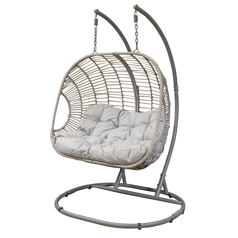 Dellonda DG61 Double Swinging Egg Chair with Cushion