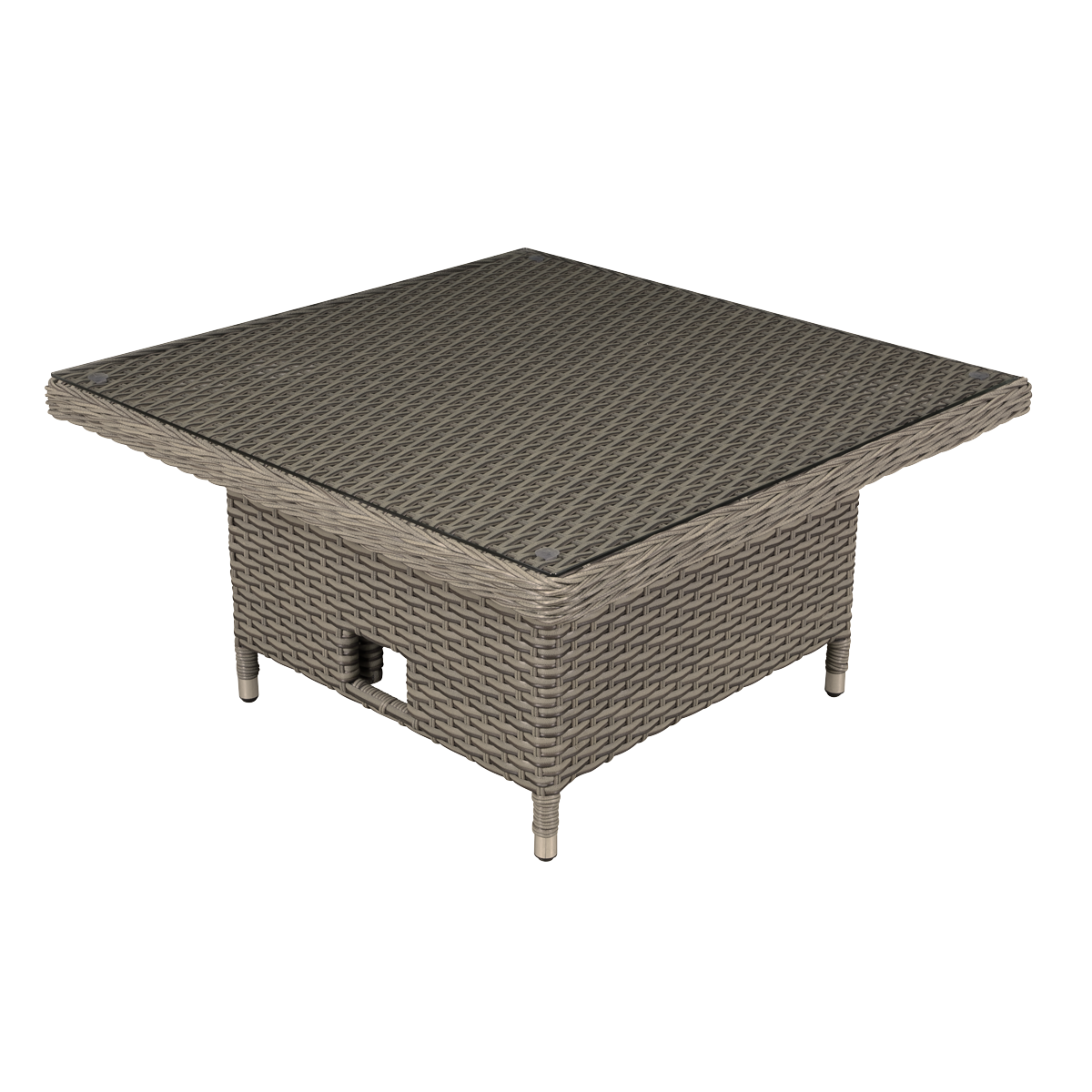 Dellonda DG73 Chester Rattan Wicker Adjustable-Height Outdoor Dining Table