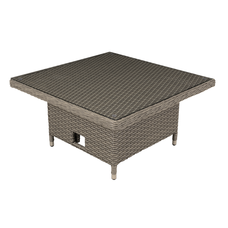 Dellonda DG73 Chester Rattan Wicker Adjustable-Height Outdoor Dining Table