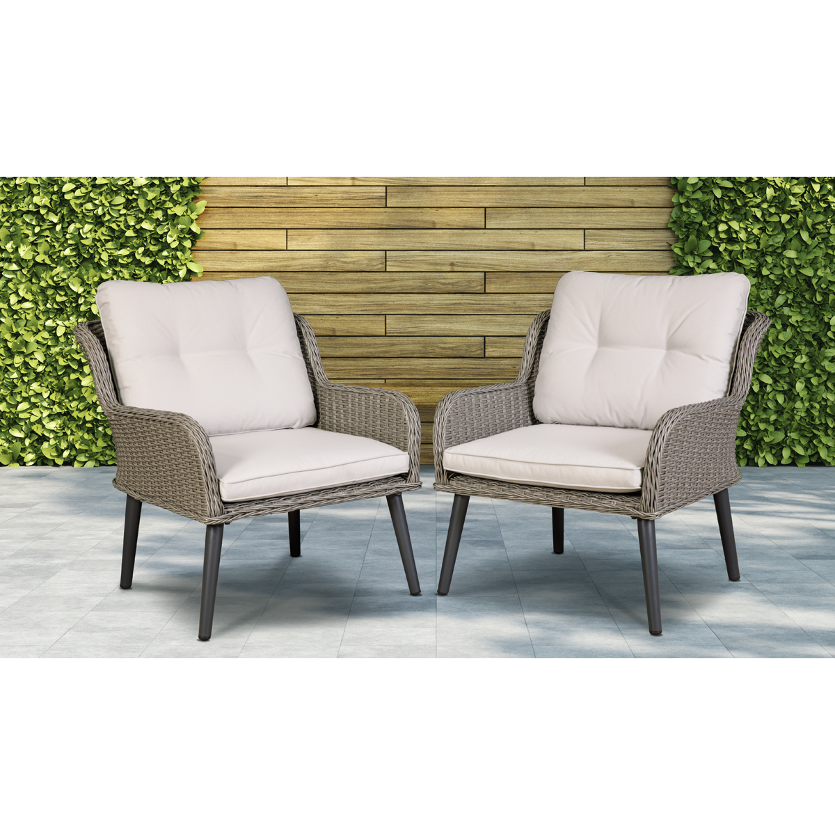Dellonda DG79 Buxton Rattan Wicker Outdoor Chair Set 2pc - additional view 2