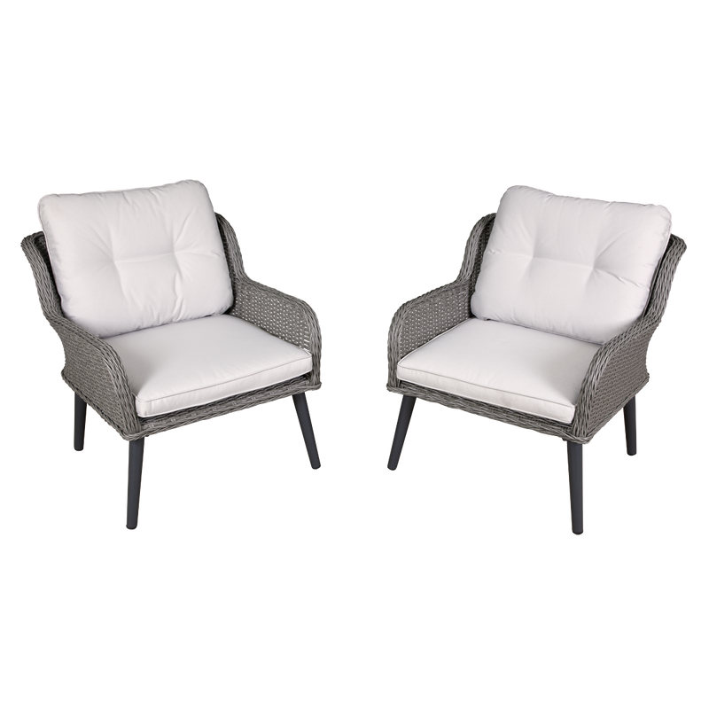 Dellonda DG79 Buxton Rattan Wicker Outdoor Chair Set 2pc