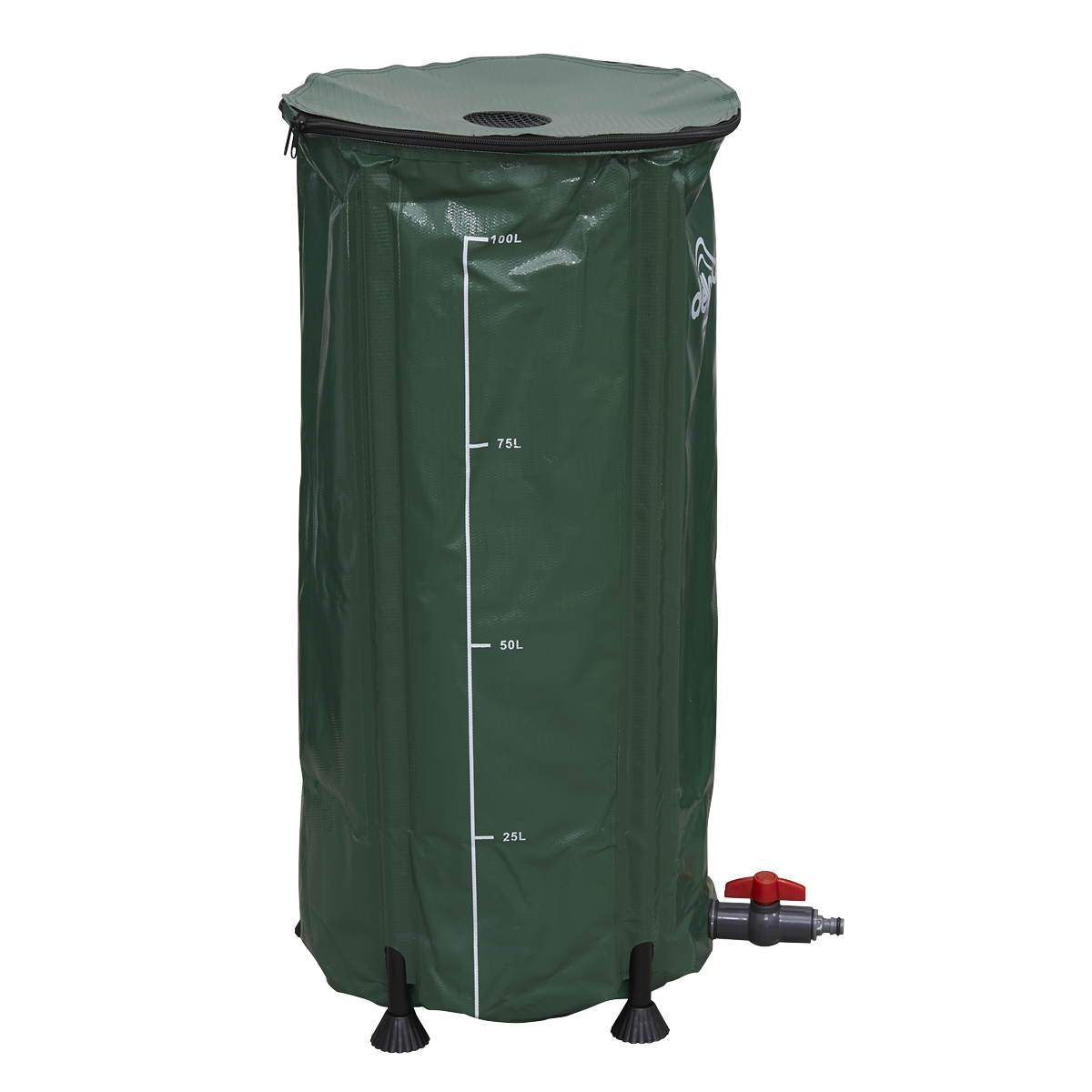 Dellonda DG8 Collapsible PVC Garden Water Butt with Zipped Lid & Drain Tap 100L - additional view 3