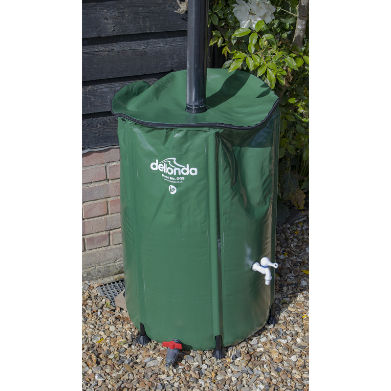 Dellonda DG9 Collapsible PVC Garden Water Butt with Zipped Lid & Drain Tap 250L - additional view 4