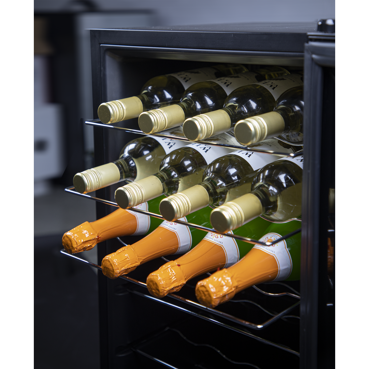 Baridi DH10 28 Bottle Wine Fridge with Digital Touchscreen Controls & LED Light - Black - additional view 3