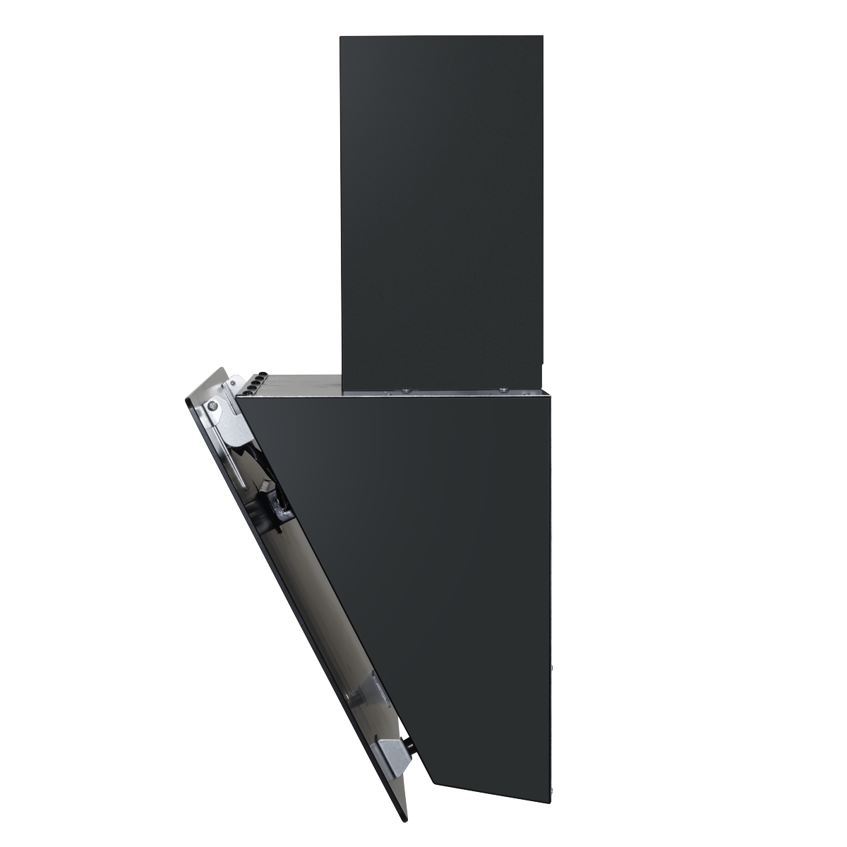 Baridi DH105 Angled Chimney Cooker Hood with Touch Controls & Carbon Filters 60cm - Black Glass - additional view 2