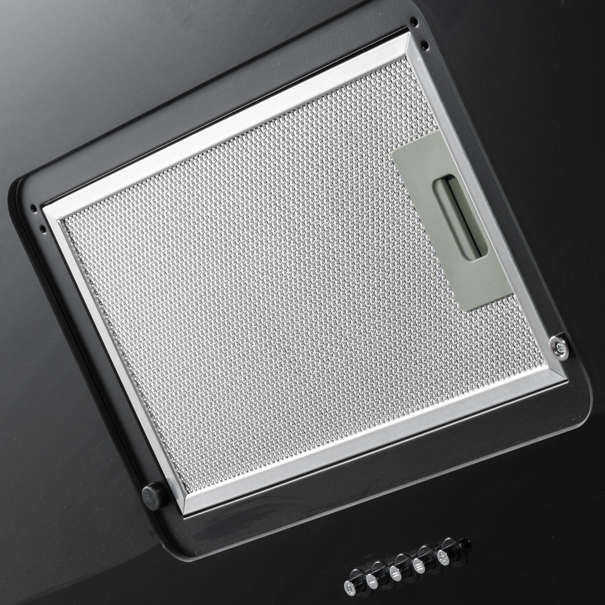 Baridi DH106 Angled Chimney Cooker Hood with Carbon Filters & LED Lamp 90cm, Energy Class A - Black Glass - additional view 2