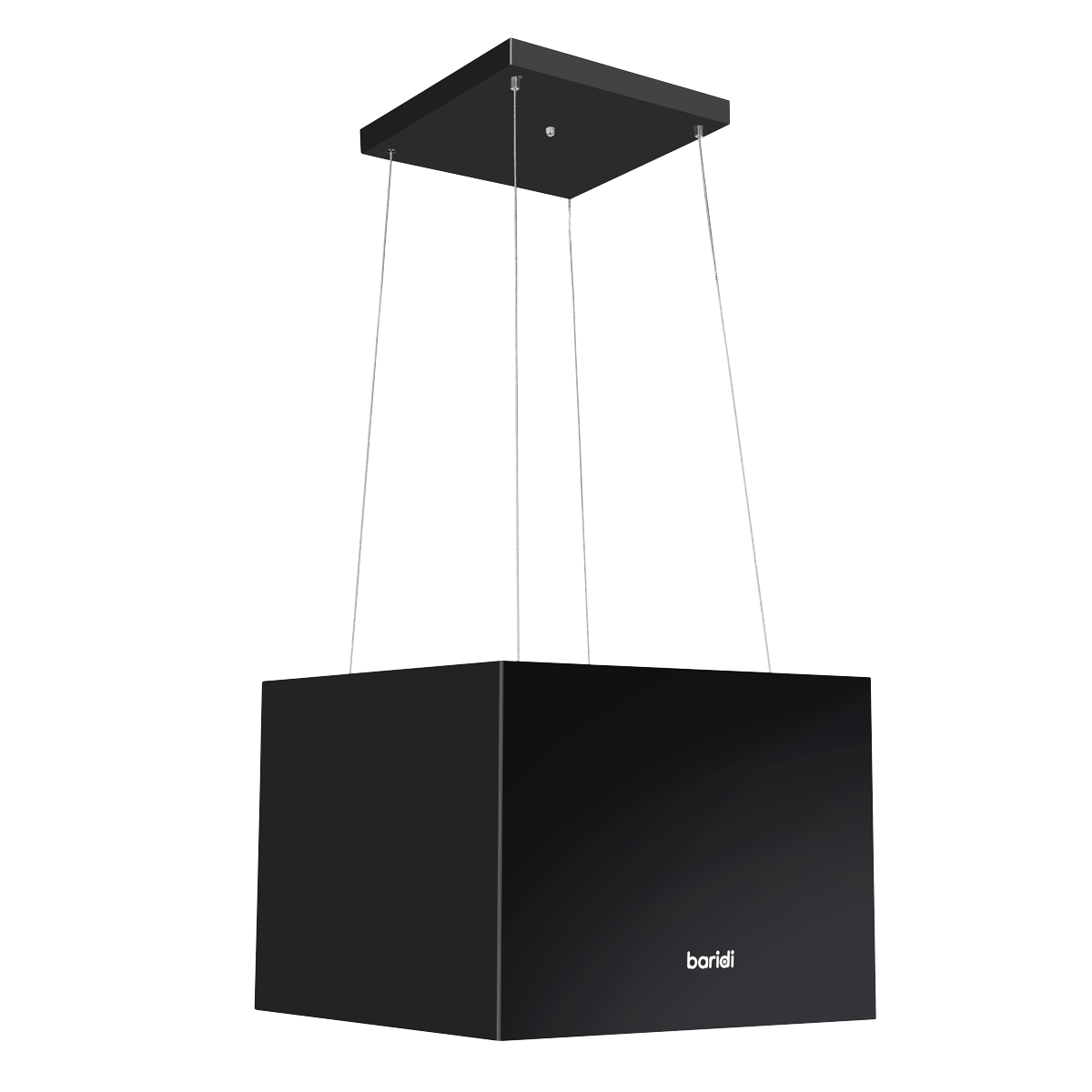 Baridi DH109 Square Island Cooker Hood 40cm - Black - additional view 5
