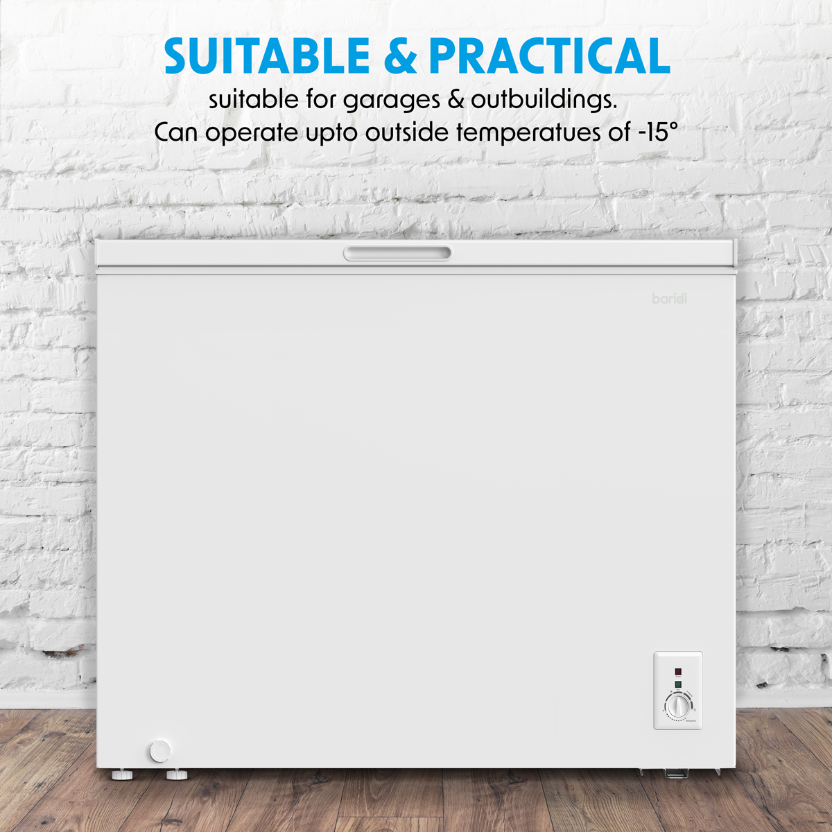 Baridi DH111 Freestanding Chest Freezer 199L Capacity - White - additional view 17