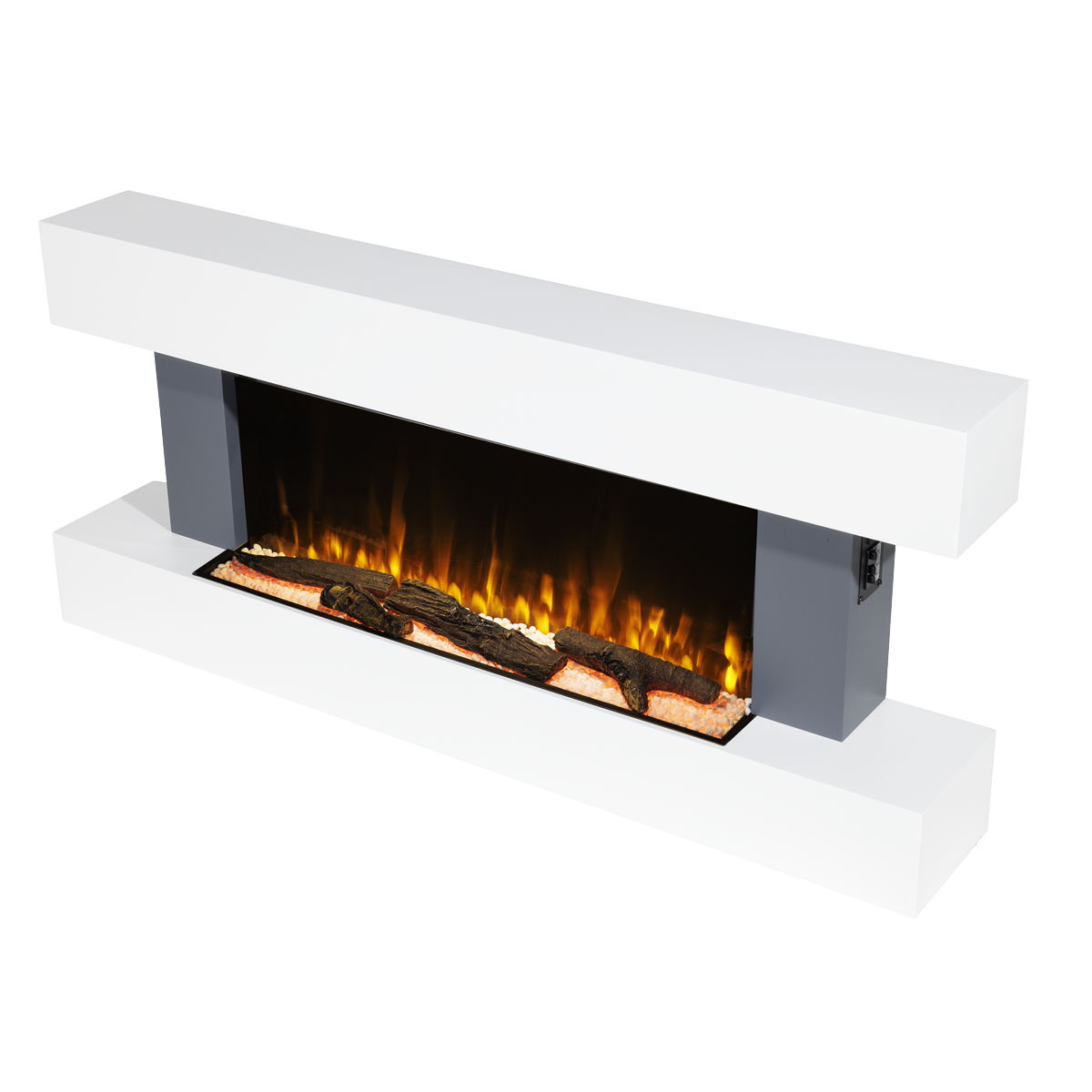 Baridi DH112 Wall Mounting Electric Fireplace with LED Flame Effect 52" - Grey - additional view 6
