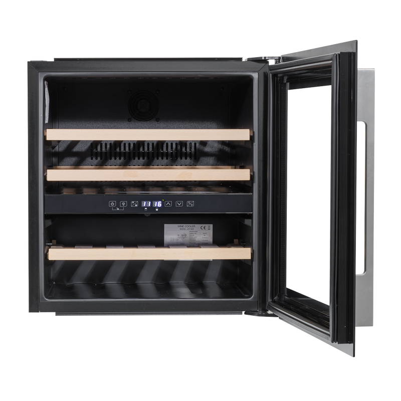 Baridi DH117 36 Bottle Built-In Wine Cooler with Beech Wood Shelves & LED Light - Black - additional view 6