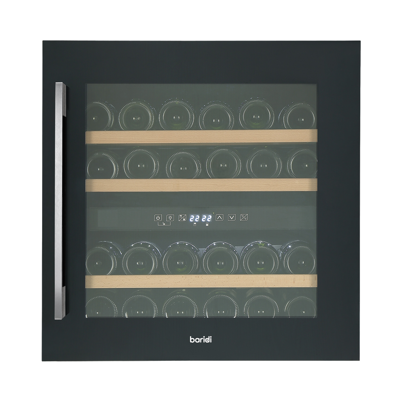 Baridi DH117 36 Bottle Built-In Wine Cooler with Beech Wood Shelves & LED Light - Black - additional view 2