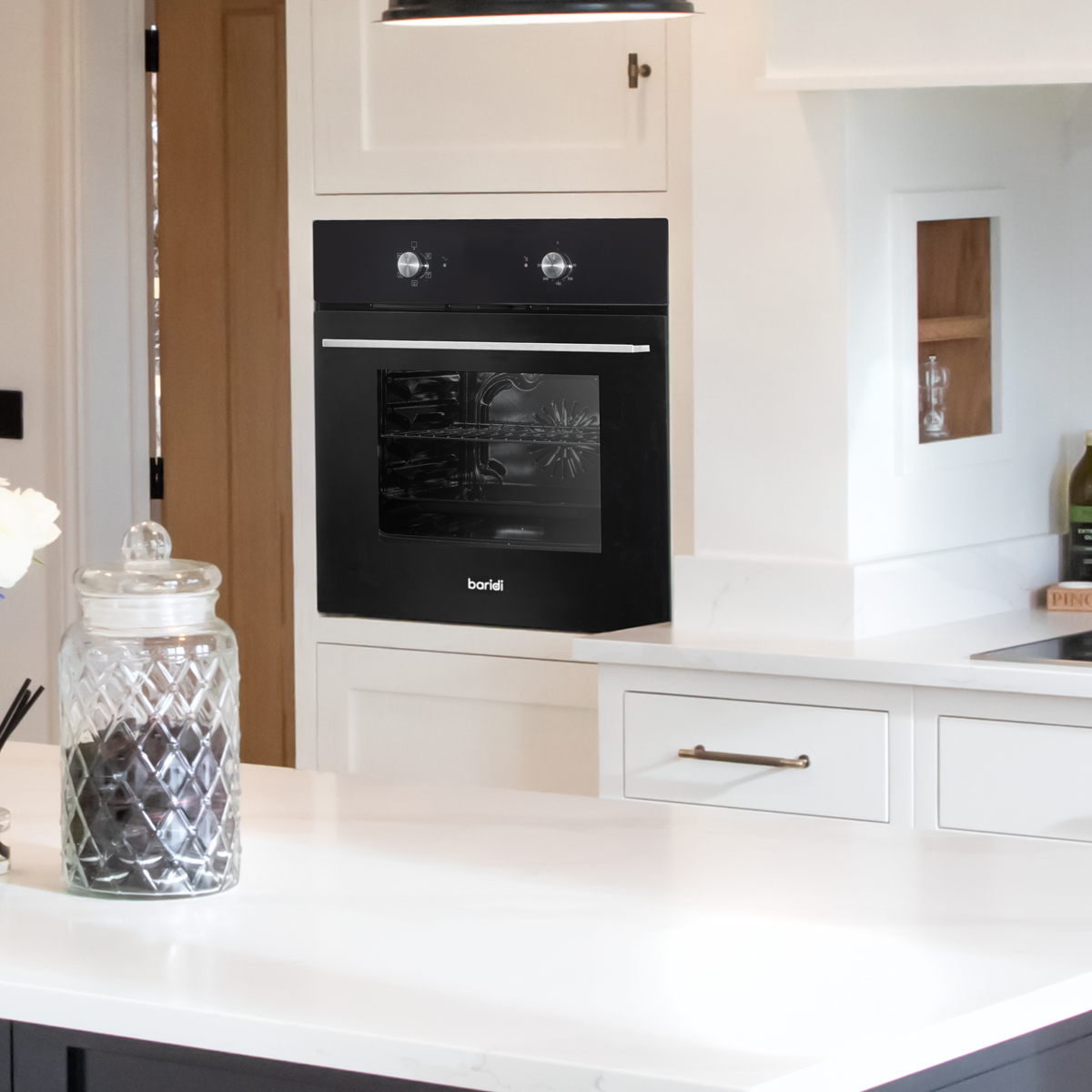 Baridi DH124 Integrated Fan-Assisted Electric Oven 60cm 55L Capacity - Black - additional view 3