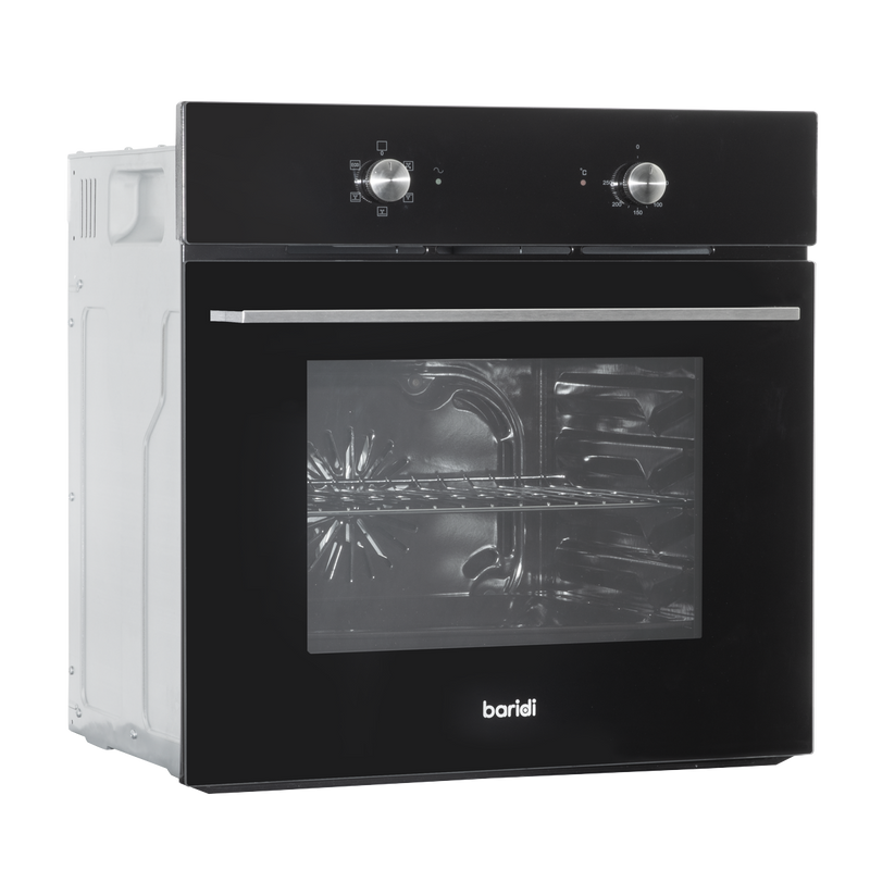 Baridi DH124 Integrated Fan-Assisted Electric Oven 60cm 55L Capacity - Black