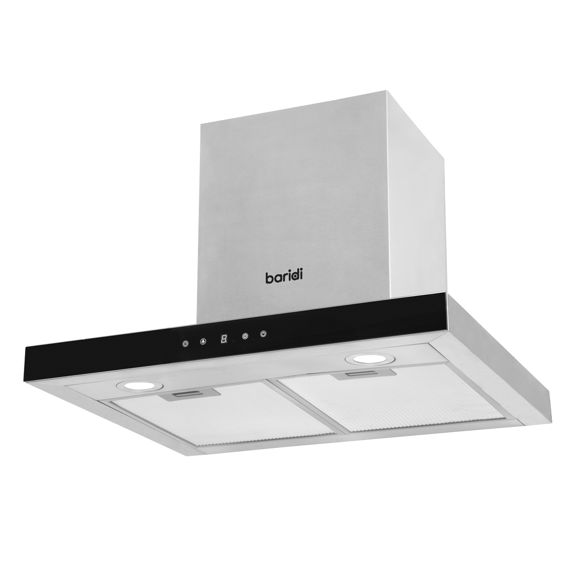 Baridi DH130 T-Shape Chimney Cooker Hood with Carbon Filters 60cm - Stainless Steel - additional view 16