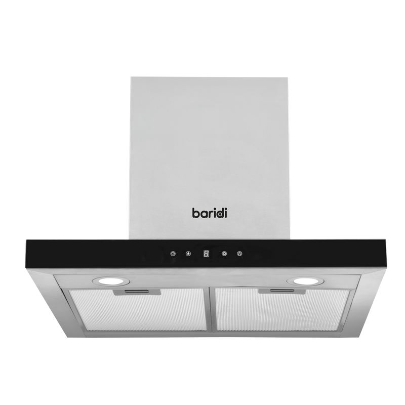Baridi DH130 T-Shape Chimney Cooker Hood with Carbon Filters 60cm - Stainless Steel - additional view 2