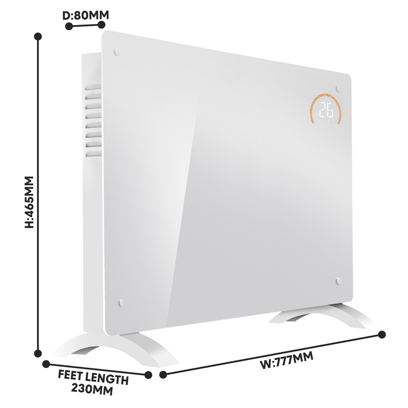 Baridi DH140 Electric Glass Panel Heater, 2000W, Thermostat Controlled 24Hr 7 Day Timer, Wi-Fi Enabled - additional view 6