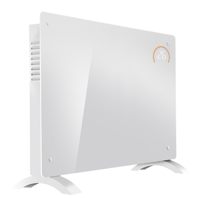 Baridi DH140 Electric Glass Panel Heater, 2000W, Thermostat Controlled 24Hr 7 Day Timer, Wi-Fi Enabled, Remote Control, White
