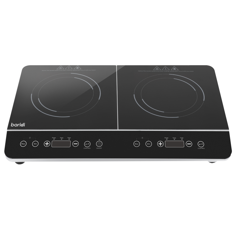 Baridi DH146 Portable Induction Hob with 2 Cooking Zones 60 x 36 x 6.5cm - Black - additional view 10