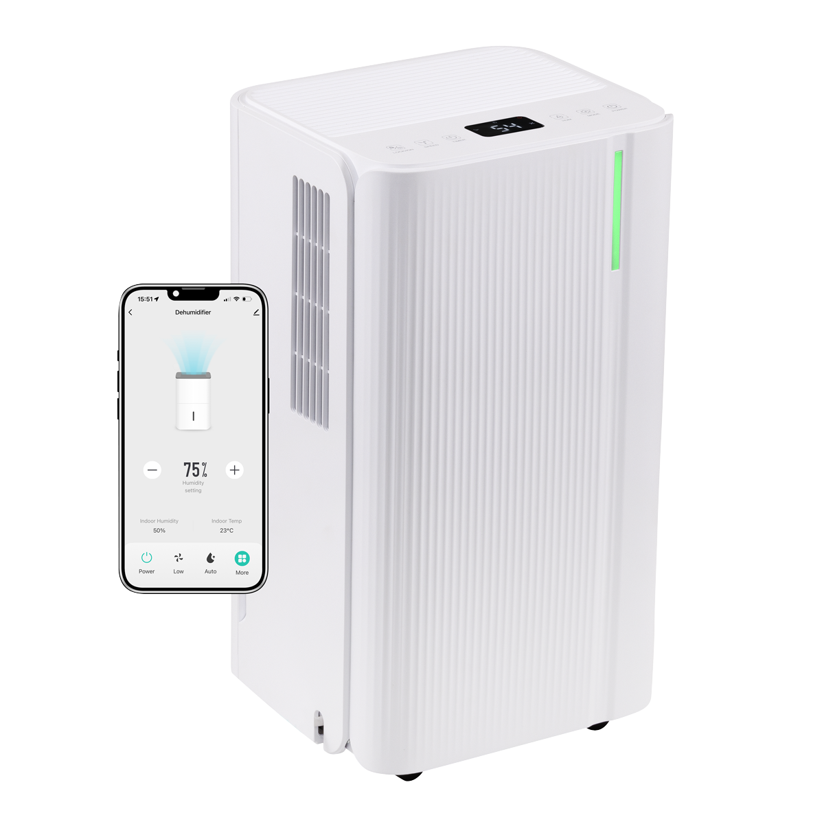 Baridi DH147 Dehumidifier with Digital Display & 24hr Timer 12L - White - additional view 2