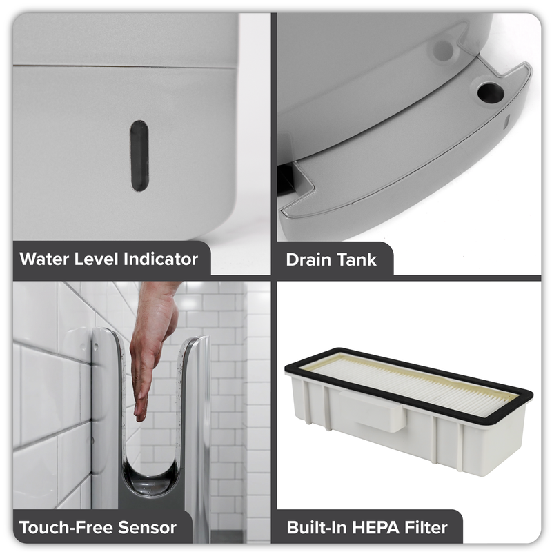 Baridi DH150 Hand Dryer with HEPA Filter & Auto-Sensor 1750W/230V - Silver - additional view 11
