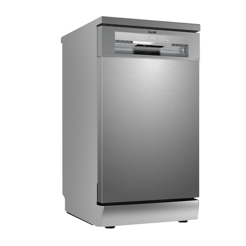 Baridi DH166 Slimline Freestanding Dishwasher 45cm Wide 10 Place Settings - Silver