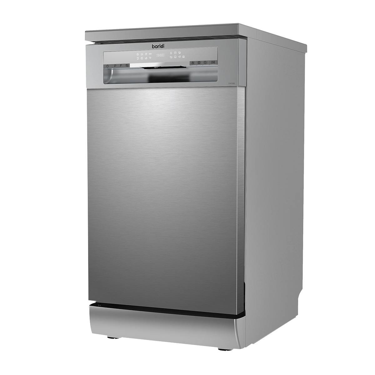 Baridi DH166 Slimline Freestanding Dishwasher 45cm Wide 10 Place Settings - Silver - additional view 3