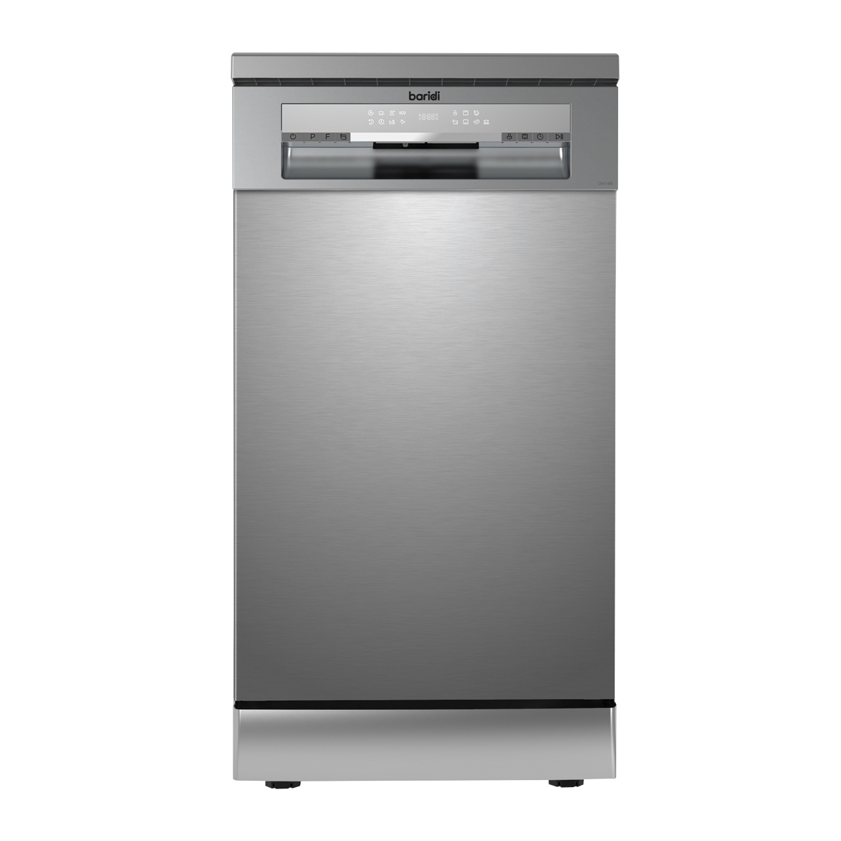 Baridi DH166 Slimline Freestanding Dishwasher 45cm Wide 10 Place Settings - Silver - additional view 5