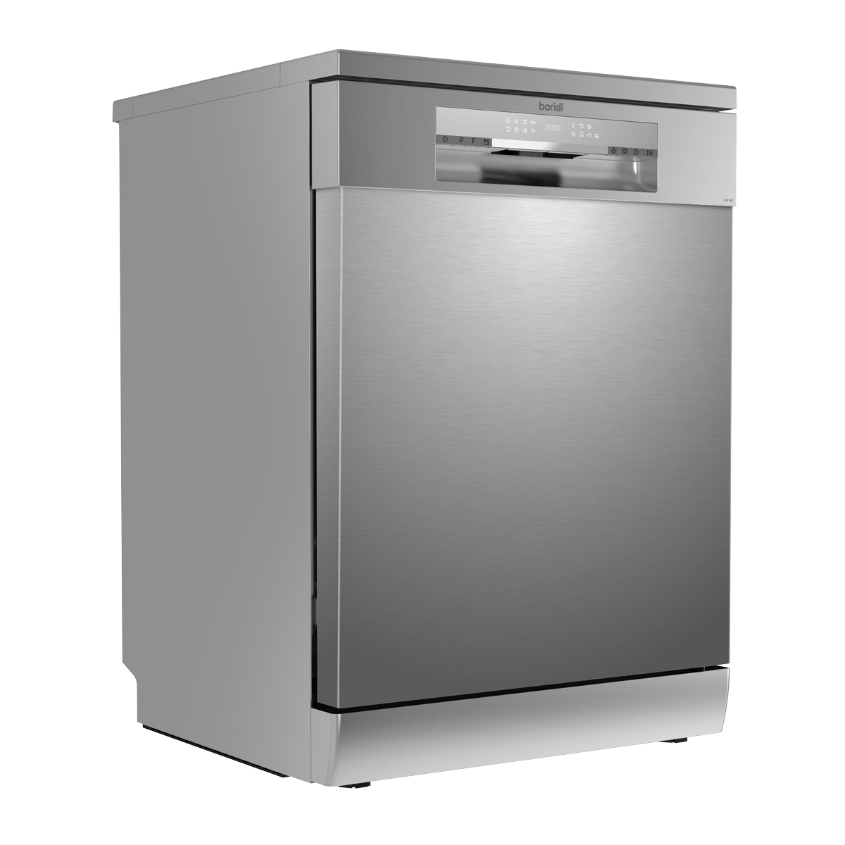 Baridi DH167 Regular Sized Freestanding Dishwasher 60cm Wide 14 Place Settings - Silver
