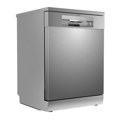 Baridi DH167 Regular Sized Freestanding Dishwasher 60cm Wide 14 Place Settings - Silver